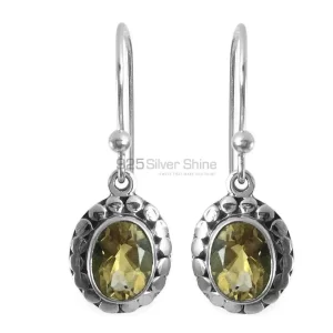 Genuine Citrine Gemstone earrings Wholesaler In 925 Sterling Silver Jewelry 925SE1352