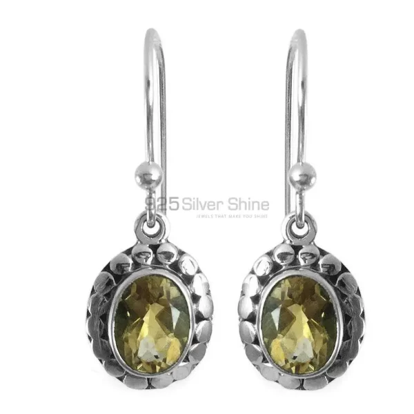 Genuine Citrine Gemstone earrings Wholesaler In 925 Sterling Silver Jewelry 925SE1352
