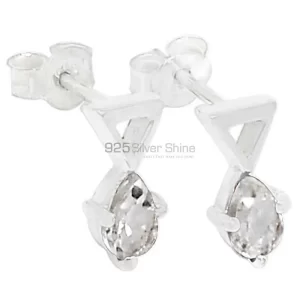 Genuine Crystal Gemstone earrings In Solid 925 Silver 925SE471