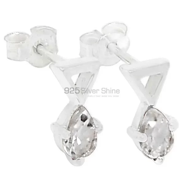 Genuine Crystal Gemstone earrings In Solid 925 Silver 925SE471