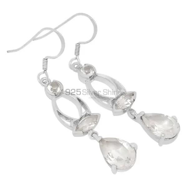 Genuine Crystal Gemstone earrings Manufacturer In 925 Sterling Silver Jewelry 925SE580