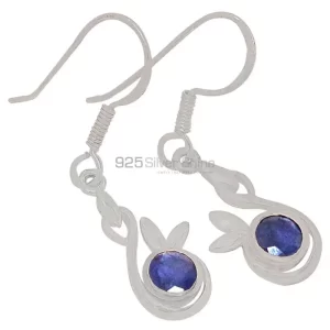 Genuine Iolite Gemstone earrings In Fine 925 Sterling Silver 925SE395