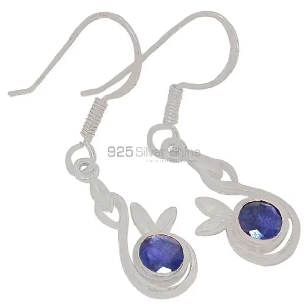 Genuine Iolite Gemstone earrings In Fine 925 Sterling Silver 925SE395