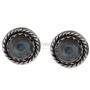 Genuine Labradorite Gemstone earrings In 925 Sterling Silver 925SE1170