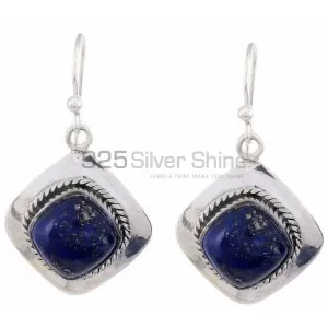Genuine Lapis Gemstone earrings Suppliers In 925 Sterling Silver Jewelry 925SE1197