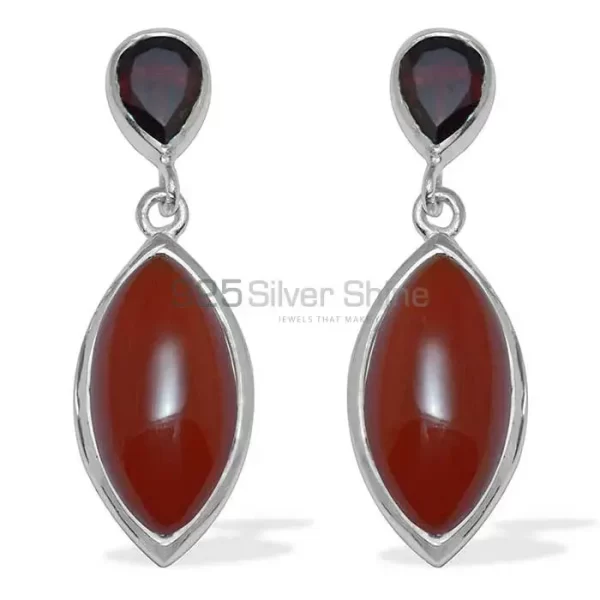 Genuine Multi Gemstone earrings Suppliers In 925 Sterling Silver Jewelry 925SE890