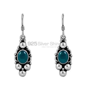Green Onyx Gemstone earring In Sterling Silver Jewelry 925SE102