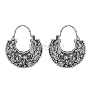 Heard Work 925 Sterling Silver Plain earring Jewelry 925SE150