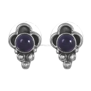 925 Sterling Silver earrings In Lapis Gemstone Jewelry 925SE266