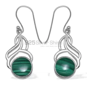 925 Sterling Silver earrings In Malachite Gemstone Jewelry 925SE819