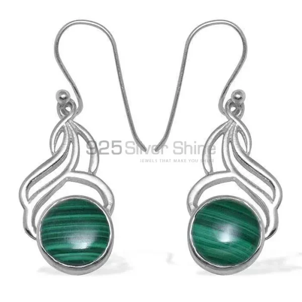 925 Sterling Silver earrings In Malachite Gemstone Jewelry 925SE819