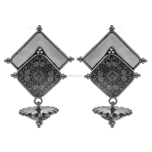 925 Sterling Silver Handmade Antique Oxidized earring 925SE269