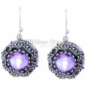 925 Sterling Silver Handmade earrings In Amethyst Gemstone Jewelry 925SE1208