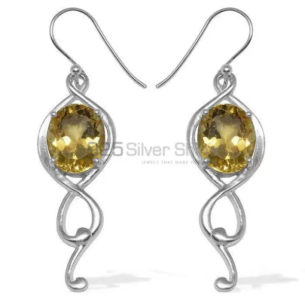 925 Sterling Silver Handmade earrings In Citrine Gemstone Jewelry 925SE822