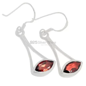 925 Sterling Silver Handmade earrings In Garnet Gemstone Jewelry 925SE348