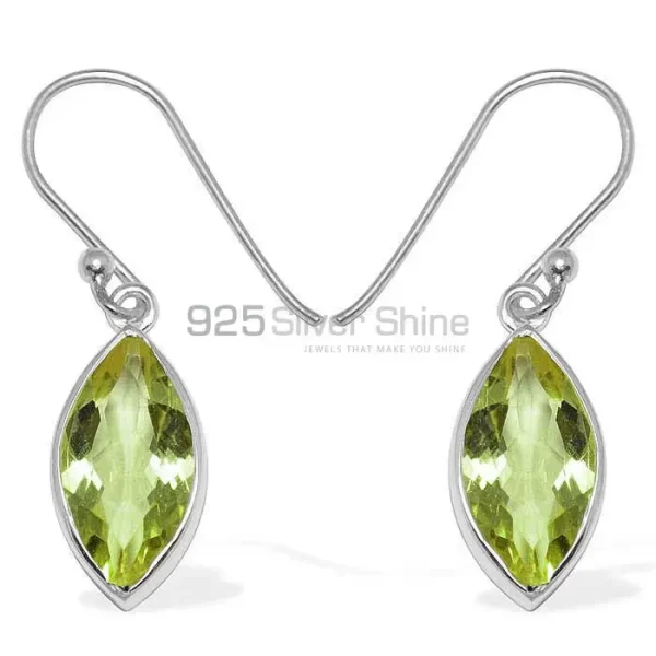 925 Sterling Silver Handmade earrings In Lemon Quartz Gemstone Jewelry 925SE1138