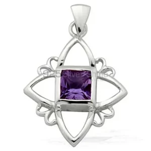 Amethyst Gemstone Handmade Pendants In Solid Sterling Silver Jewelry 925SP1562