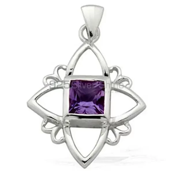 Amethyst Gemstone Handmade Pendants In Solid Sterling Silver Jewelry 925SP1562