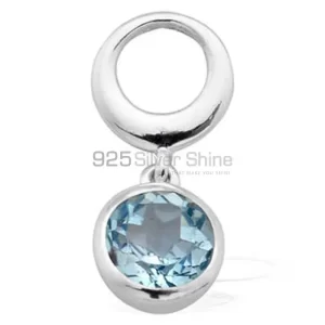 Blue Topaz Gemstone Handmade Pendants In 925 Sterling Silver Jewelry 925SP1606