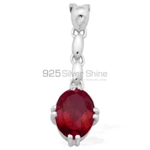 Garnet Gemstone Pendants Exporters In 925 Solid Silver Jewelry 925SP1599