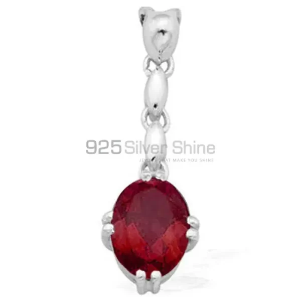 Garnet Gemstone Pendants Exporters In 925 Solid Silver Jewelry 925SP1599