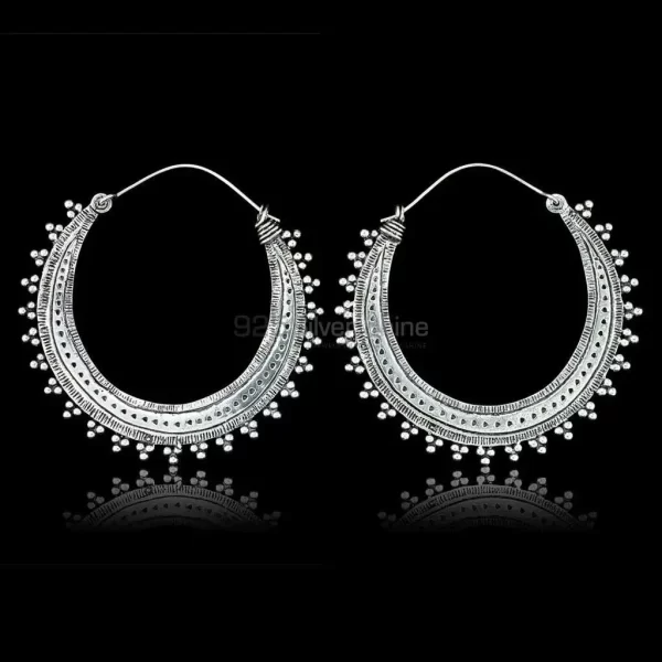 Hill Tribal Hoop earring In 925 Silver earring 925ME102