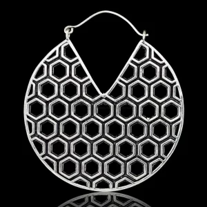 Honey Bee Mandala earring In Solid 925 Silver 925ME103
