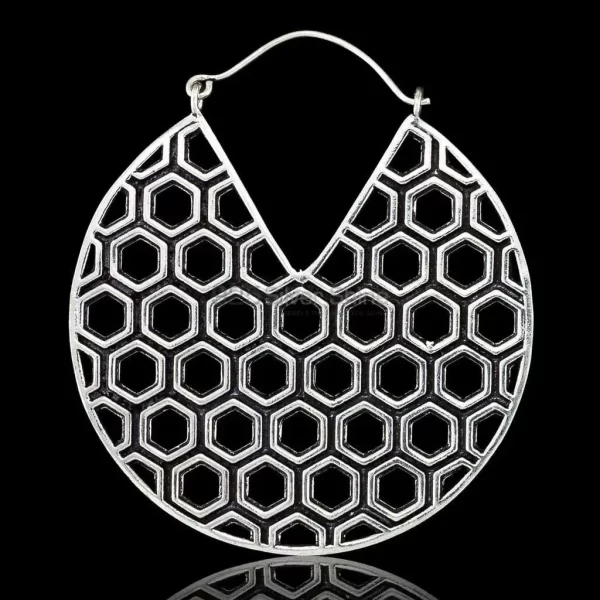Honey Bee Mandala earring In Solid 925 Silver 925ME103