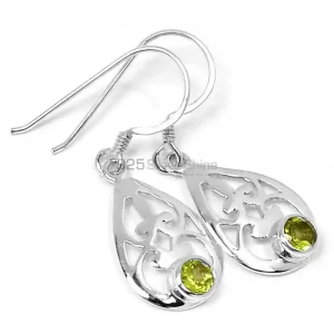 Inexpensive 925 Sterling Silver earrings In Peridot Gemstone Jewelry 925SE513