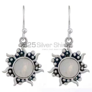Inexpensive 925 Sterling Silver earrings In Rainbow Moonstone Jewelry 925SE1215