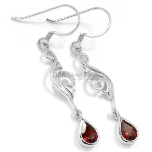 Inexpensive 925 Sterling Silver earrings Wholesaler In Garnet Gemstone Jewelry 925SE523