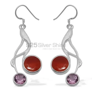 Inexpensive 925 Sterling Silver Handmade earrings Exporters In Multi Gemstone Jewelry 925SE1086