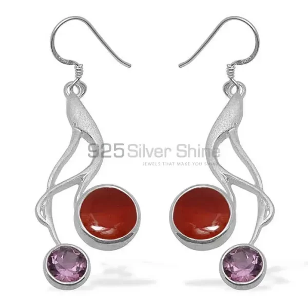 Inexpensive 925 Sterling Silver Handmade earrings Exporters In Multi Gemstone Jewelry 925SE1086