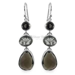 Inexpensive 925 Sterling Silver Handmade earrings Exporters In Multi Gemstone Jewelry 925SE1314