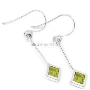 Inexpensive 925 Sterling Silver Handmade earrings Exporters In Peridot Gemstone Jewelry 925SE454