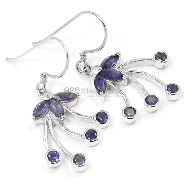 Inexpensive 925 Sterling Silver Handmade earrings Manufacturer In Iolite Gemstone Jewelry 925SE518