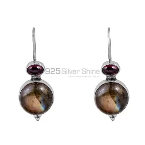 Labradorite-Garnet Gemstone earring In 925 Sterling Silver Jewelry 925SE110