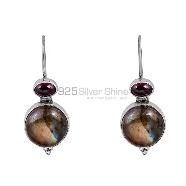 Labradorite-Garnet Gemstone earring In 925 Sterling Silver Jewelry 925SE110