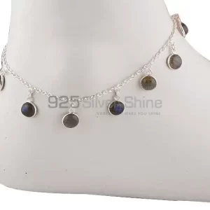 Labradorite Gemstone Anklet In Sterling Silver Jewelry
