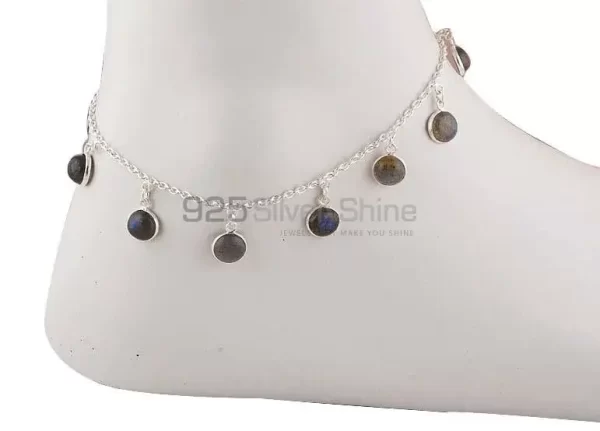 Labradorite Gemstone Anklet In Sterling Silver Jewelry