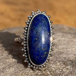 Lapis Lazuli gemstone sterling silver rings SSR132-1