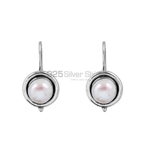 Light Weight 925 Sterling Silver earring In Pearl Gemstone Jewelry 925SE119