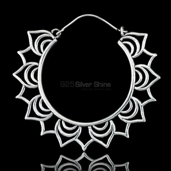 Lotus Leaf Mandala Handmade earring In 925 Sterling Silver 925ME108