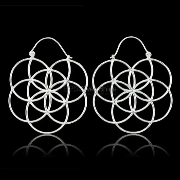 Lotus Mandala earring In Sterling Silver 925ME109