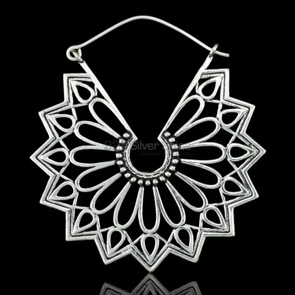 Lotus Silver earring In Sterling Silver 925ME105