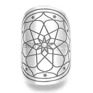 Magnetic Mandala Ring In Fine 925 Silver 925MR117