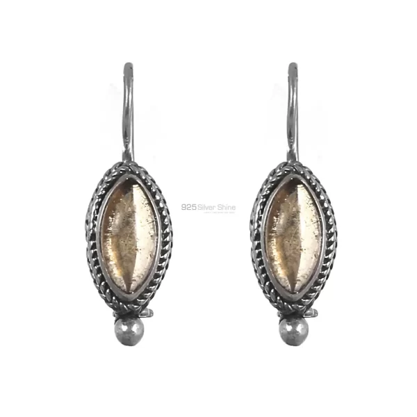 Marquise Citrine Gemstone earrings In 925 Sterling Silver Jewelry 925SE203