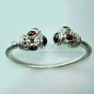 Multi Gemstone Cuff Bangle Or Bracelets with 925 Sterling Silver 925SSB306