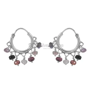 Multi Gemstone solid sterling silver Fine Silver earring Wholesaler 925SE143