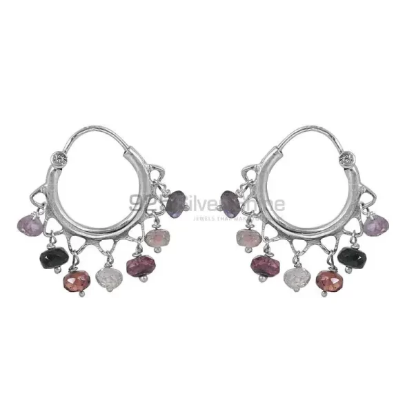 Multi Gemstone solid sterling silver Fine Silver earring Wholesaler 925SE143